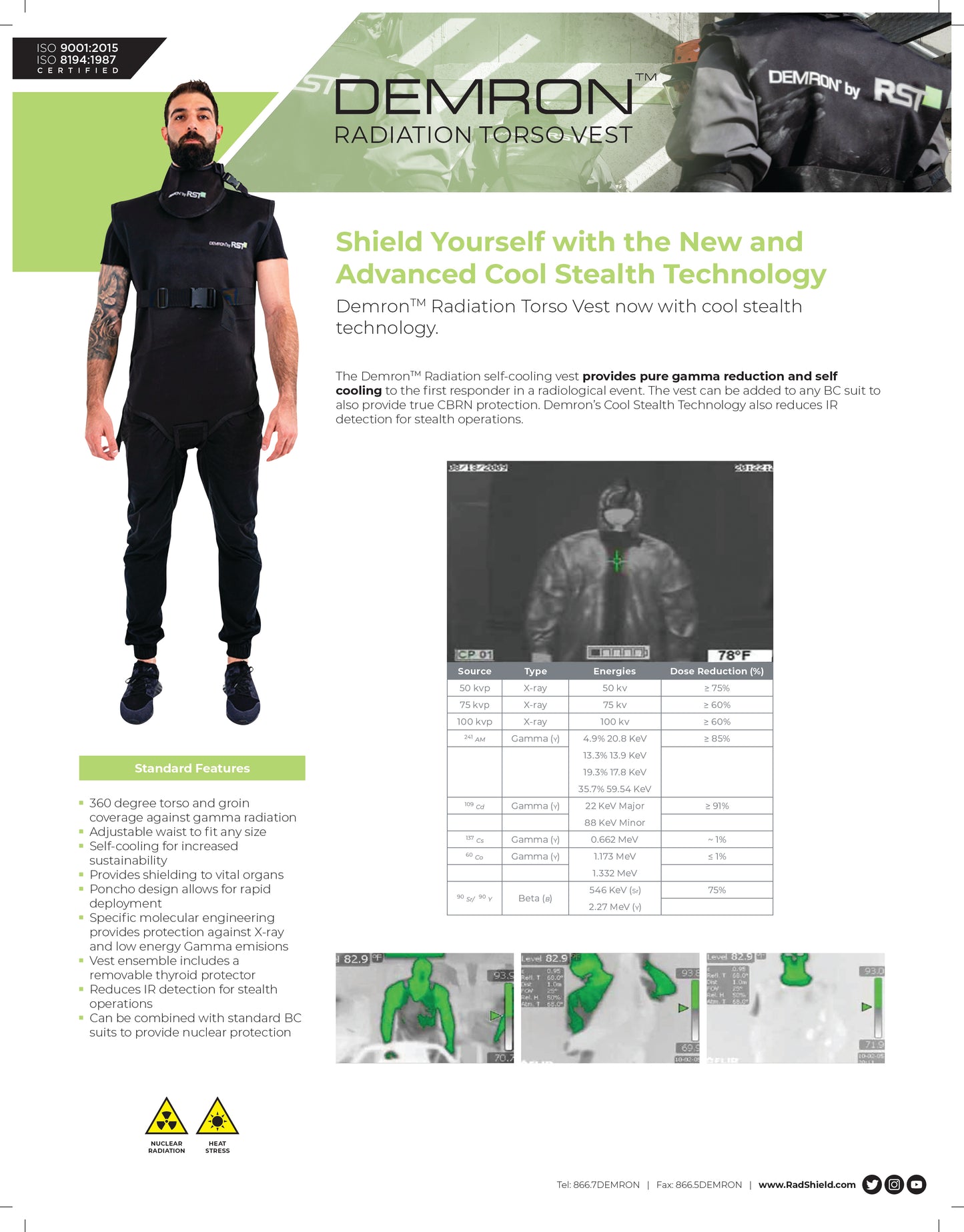 Demron One Ply Radiological Torso Vest